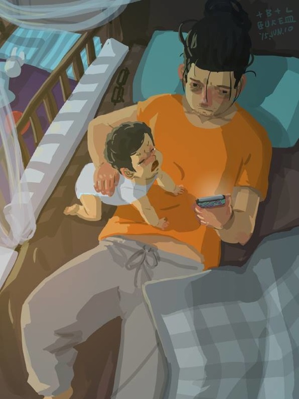 Отец-одиночка показывает жизнь с ребенком в рисунках