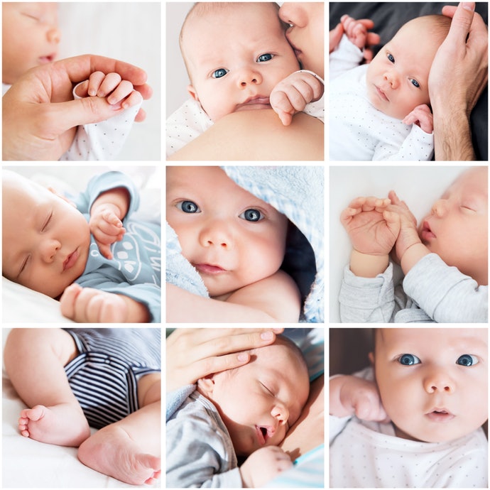 фотоколлаж - способ оставить память о первых месяцах жизни ребенка